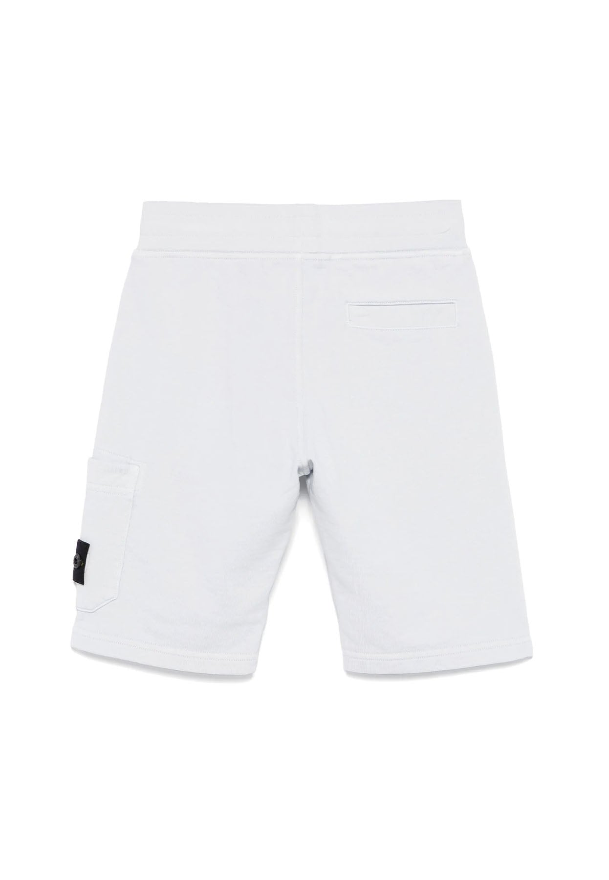 Bermuda bambino Stone Island bianco in cotone | ViaMonte Shop