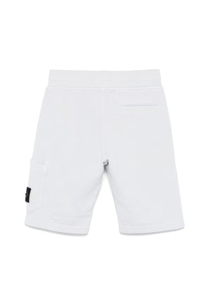 Bermuda bambino Stone Island bianco in cotone | ViaMonte Shop