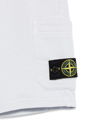 Bermuda bambino Stone Island bianco in cotone | ViaMonte Shop