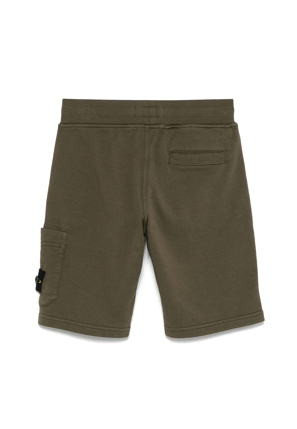 Bermuda bambino Stone Island verde scuro in cotone | ViaMonte Shop