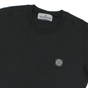 T-shirt bambino Stone Island nera in cotone | ViaMonte Shop