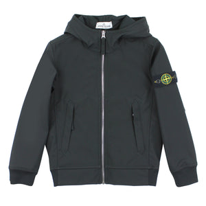 Giubbino bambino Stone Island nero in tessuto tecnico | ViaMonte Shop