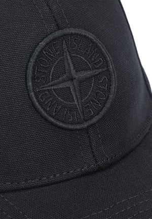 Cappello bambino Stone Island nero in cotone | ViaMonte Shop