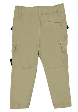 Pantalone bambino Stone Island beige in cotone stretch | ViaMonte Shop