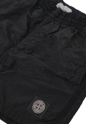 Costume bambino Stone Island nero in nylon | ViaMonte Shop