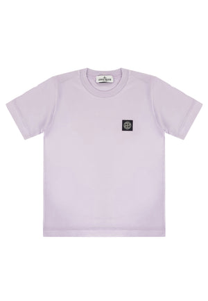 T-shirt bambino Stone Island lilla in cotone | ViaMonte Shop