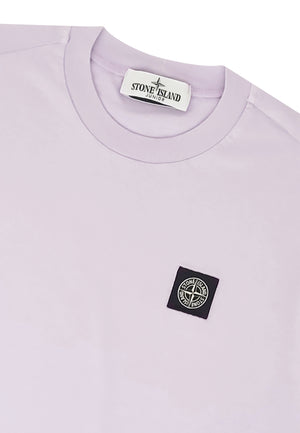 T-shirt bambino Stone Island lilla in cotone | ViaMonte Shop