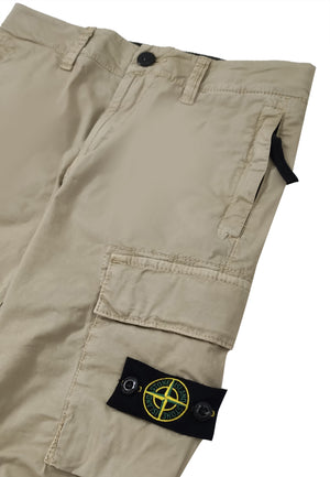 Pantalone bambino Stone Island beige in cotone | ViaMonte Shop