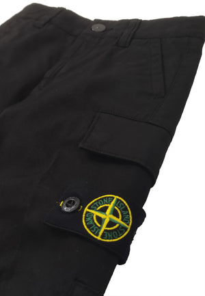 Pantalone bambino Stone Island nero in cotone | ViaMonte Shop