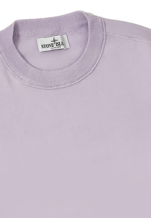 Maglia bambino Stone Island lilla in cotone | ViaMonte Shop