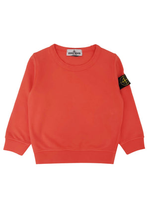Felpa bambino Stone Island arancione in cotone | ViaMonte Shop