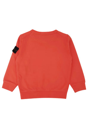 Felpa bambino Stone Island arancione in cotone | ViaMonte Shop