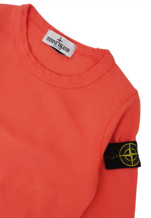Felpa bambino Stone Island arancione in cotone | ViaMonte Shop