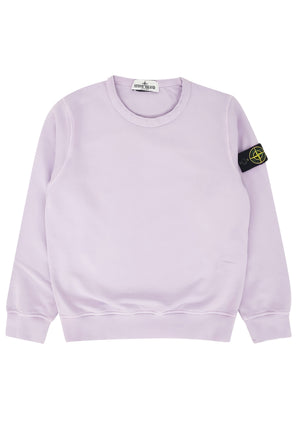 Felpa bambino Stone Island lilla in cotone | ViaMonte Shop