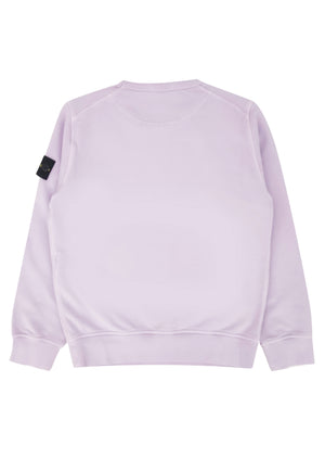 Felpa bambino Stone Island lilla in cotone | ViaMonte Shop