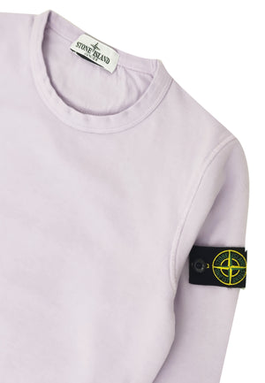 Felpa bambino Stone Island lilla in cotone | ViaMonte Shop