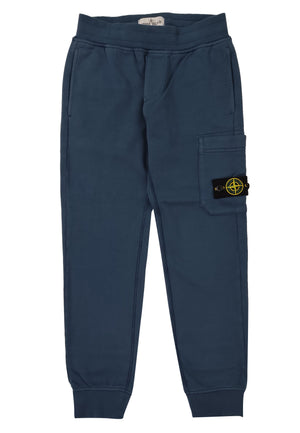 Pantalone sportivo bambino Stone Island blu in felpa di cotone | ViaMonte Shop