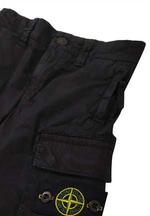 Bermuda bambino Stone Island nero in cotone | ViaMonte Shop