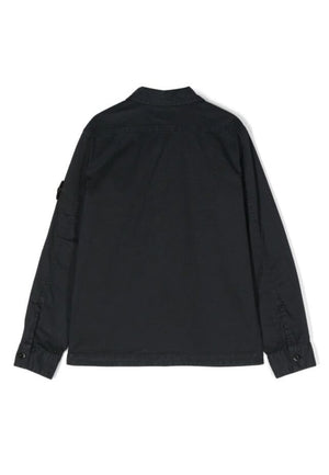 Camicia bambino Stone Island blu navy in cotone | ViaMonte Shop