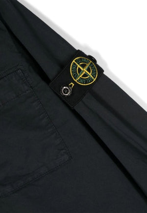 Camicia bambino Stone Island blu navy in cotone | ViaMonte Shop