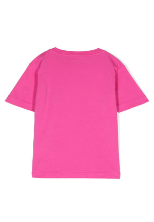 T-shirt bambino Stone Island fucsia in cotone | ViaMonte Shop