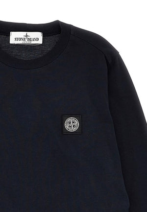 T-shirt bambino Stone Island blu navy in cotone | ViaMonte Shop