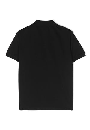 Polo bambino Stone Island nera in cotone | ViaMonte Shop
