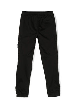 Pantalone bambino Stone Island nero in cotone | ViaMonte Shop
