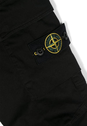Pantalone bambino Stone Island nero in cotone | ViaMonte Shop