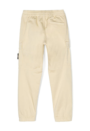 Pantalone bambino Stone Island beige in cotone | ViaMonte Shop