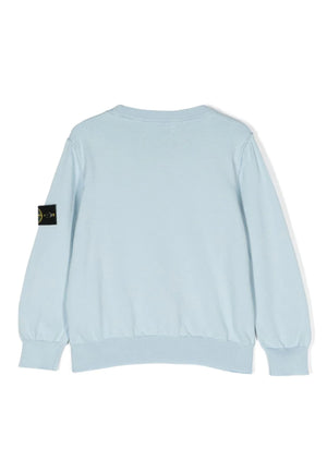 Maglia bambino Stone Island celeste in cotone | ViaMonte Shop