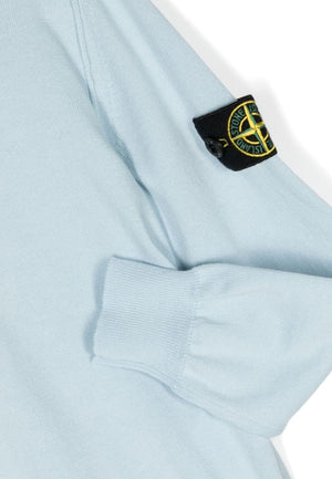 Maglia bambino Stone Island celeste in cotone | ViaMonte Shop