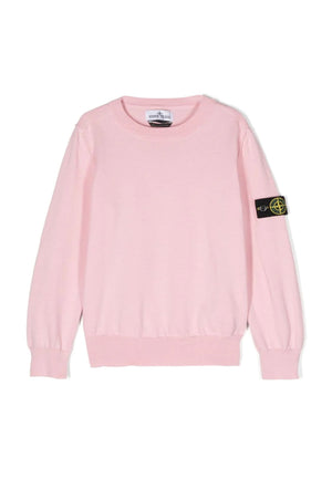 Maglia bambino Stone Island rosa in cotone | ViaMonte Shop