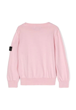 Maglia bambino Stone Island rosa in cotone | ViaMonte Shop