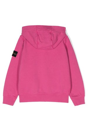 Felpa bambino Stone Island fucsia in cotone | ViaMonte Shop