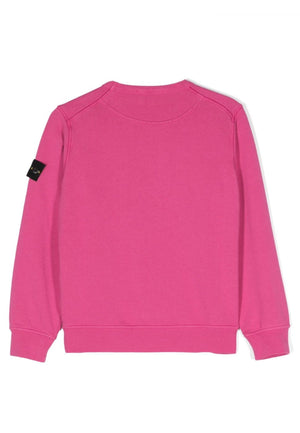 Felpa bambino Stone Island fucsia in cotone | ViaMonte Shop