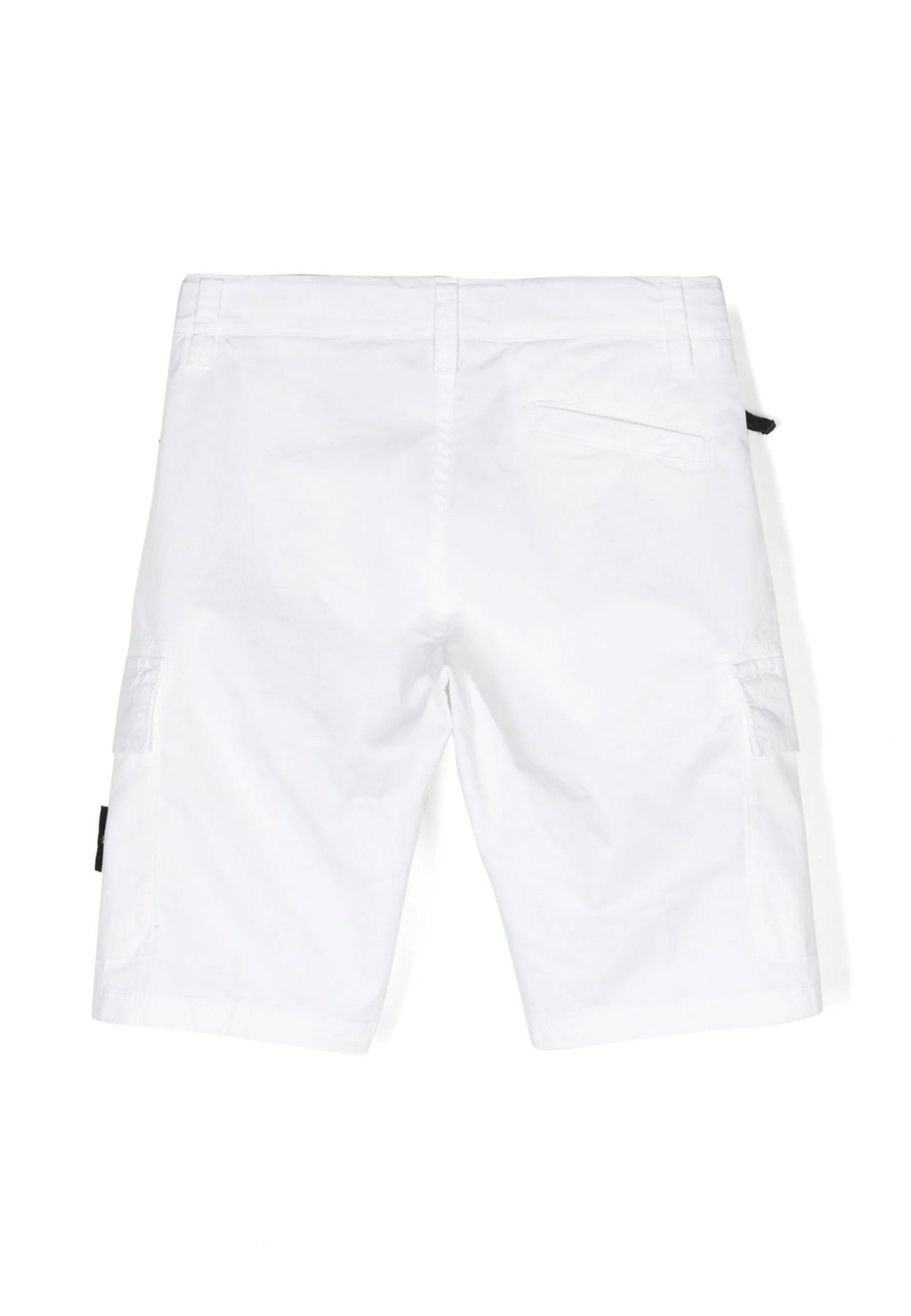 Bermuda bambino Stone Island bianco in cotone | ViaMonte Shop