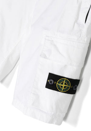Bermuda bambino Stone Island bianco in cotone | ViaMonte Shop