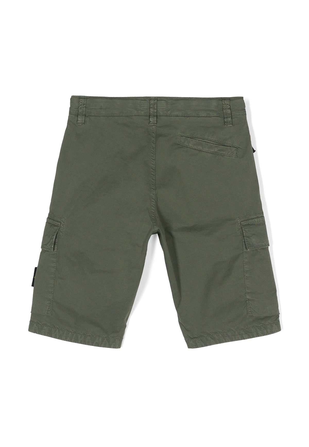 Bermuda bambino Stone Island verde in cotone | ViaMonte Shop