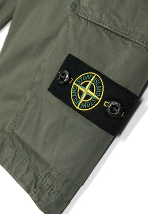Bermuda bambino Stone Island verde in cotone | ViaMonte Shop