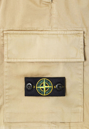Bermuda bambino Stone Island beige in cotone | ViaMonte Shop