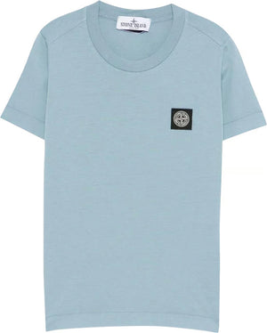 T-shirt bambino Stone Island blu avio in cotone | ViaMonte Shop