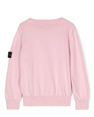 Maglia bambino Stone Island rosa in cotone | ViaMonte Shop