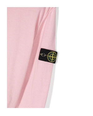 Maglia bambino Stone Island rosa in cotone | ViaMonte Shop