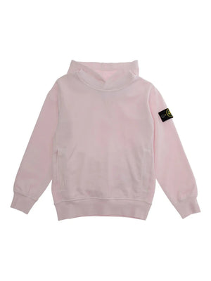 Felpa bambino Stone Island rosa in cotone | ViaMonte Shop