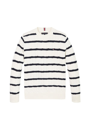 Maglia bambino Tommy Hilfiger bianca in cotone | ViaMonte Shop
