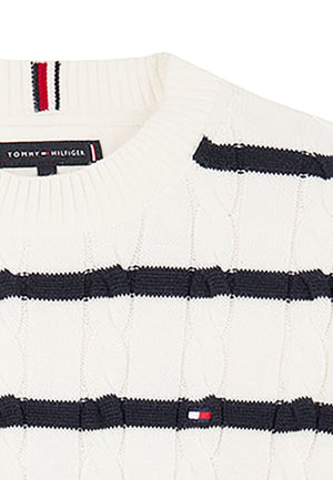 Maglia bambino Tommy Hilfiger bianca in cotone | ViaMonte Shop