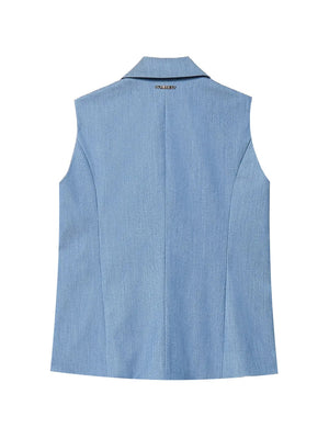 Gilet bambina Twinset cielo in misto viscosa | ViaMonte Shop