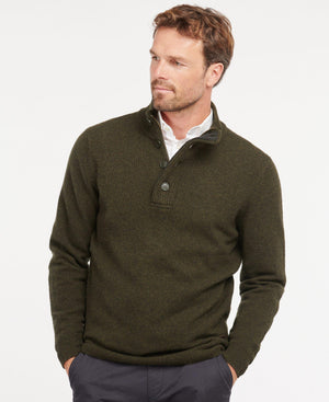 Barbour maglione half zip e patch verde militare | ViaMonte Shop