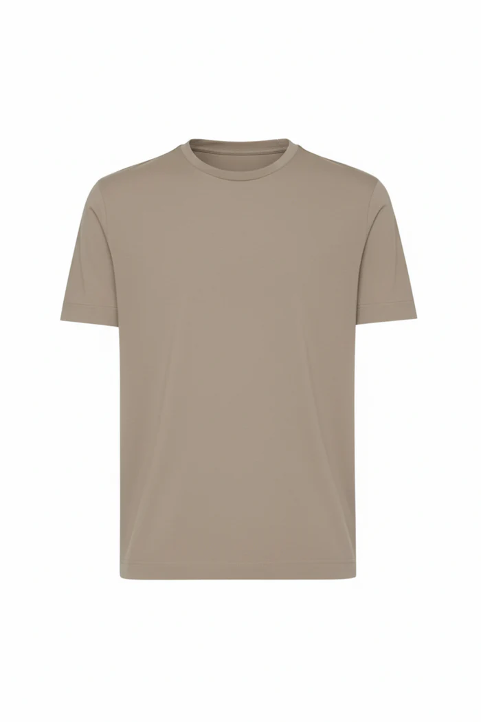 T-shirt SAND in morbido jersey performante beige | ViaMonte Shop